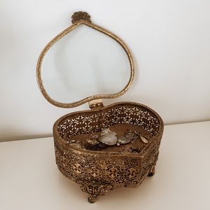 Vintage Heart Jewelry Box